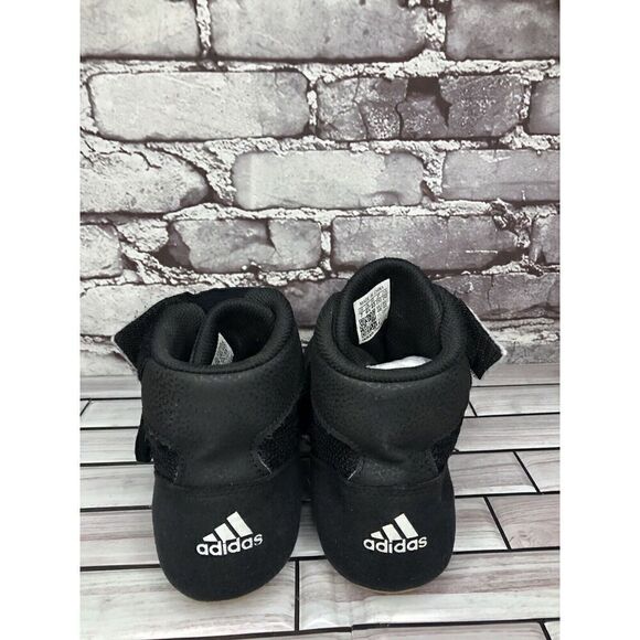 ADIDAS Black Suede White Stripes Strap Lace Up Wrestling Shoes Men Sz 7M US/40EU main image 10